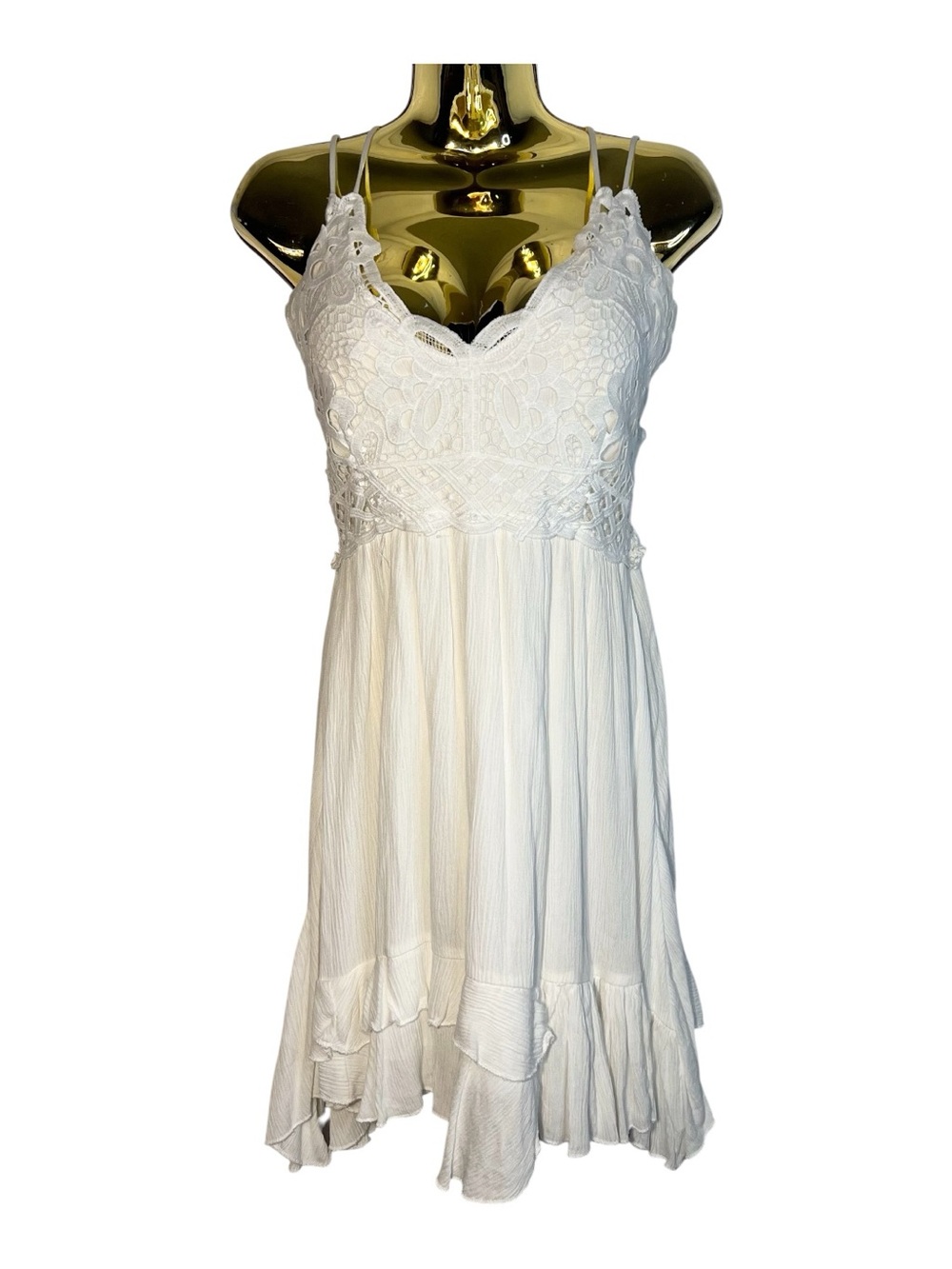 Chelsea & Violet White Lace Bodice Slip Dress